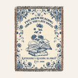 Reading Since The Late 1900s: Vintage Book Lover Design - Personalized Woven Blanket
