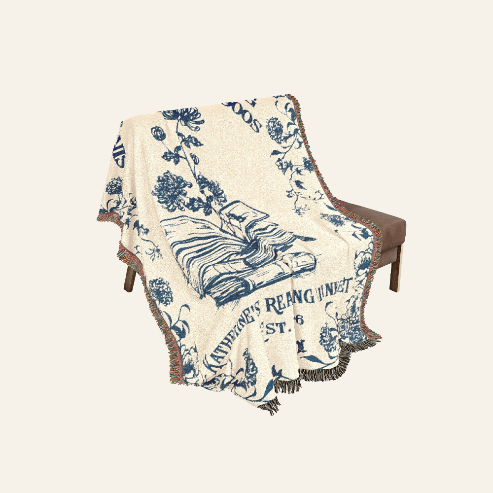 Reading Since The Late 1900s: Vintage Book Lover Design - Personalized Woven Blanket