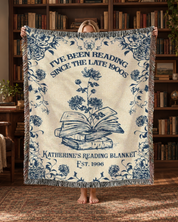 Reading Since The Late 1900s: Vintage Book Lover Design - Personalized Woven Blanket