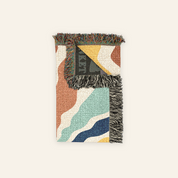 Retro Sunset & Birth Flower For Book Lovers - Personalized Woven Blanket