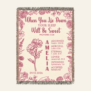 Sweet Sleep: Birth Flower Bedtime Keepsake For Babies - Personalized Woven Blanket