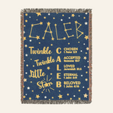 Personalized Twinkle Twinkle Little Star Scripture Baby Woven Blanket