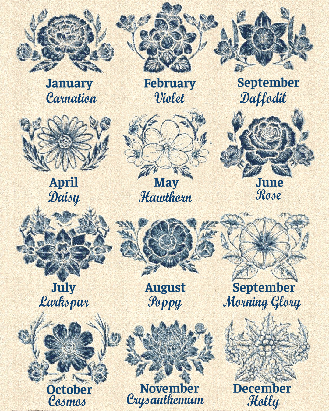 Mighty Warrior: Birth Flower & Scripture Blessings For Baby Boys - Personalized Woven Blanket