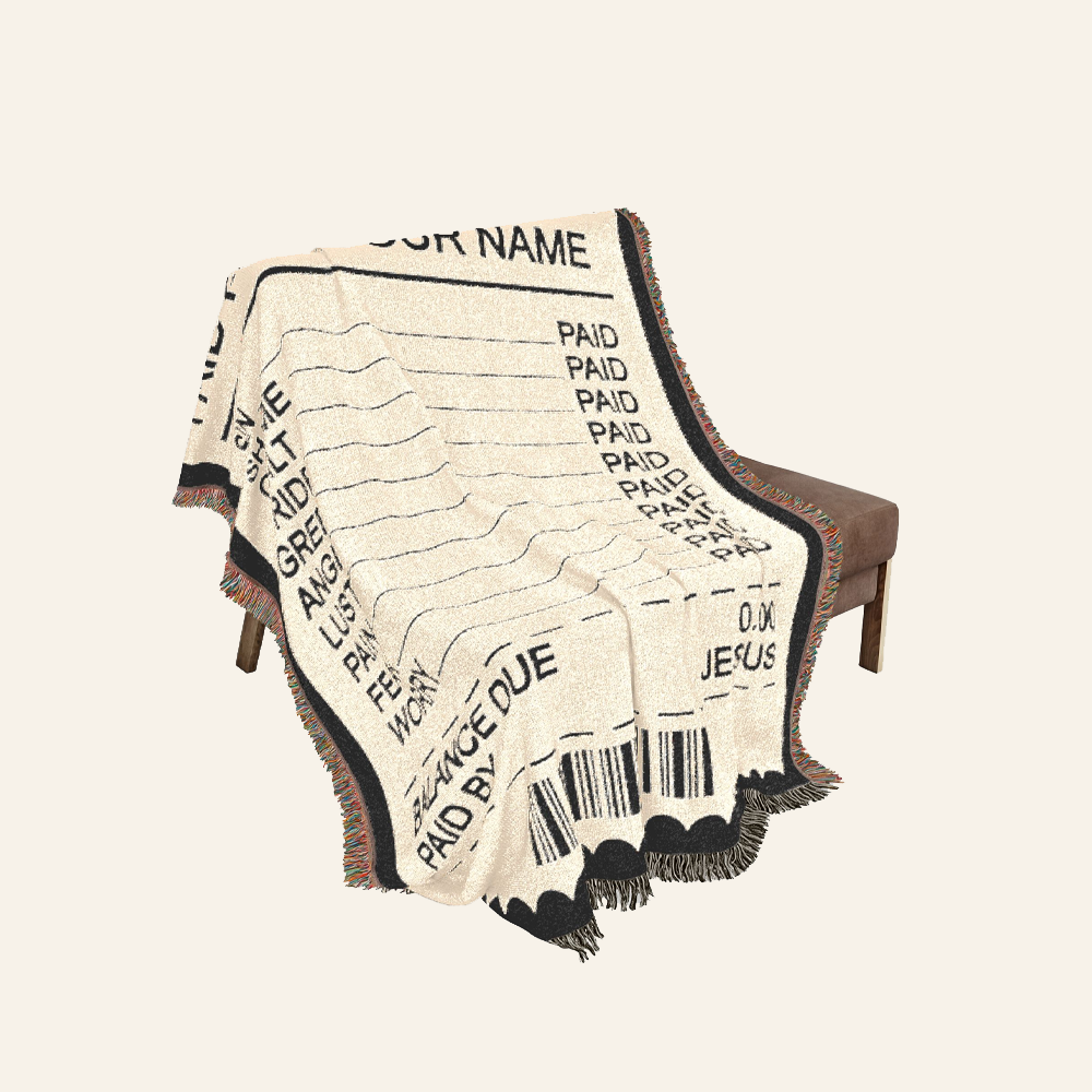 Paid In Full: Salvation Through Jesus Christ - Personalized Woven Blanket
