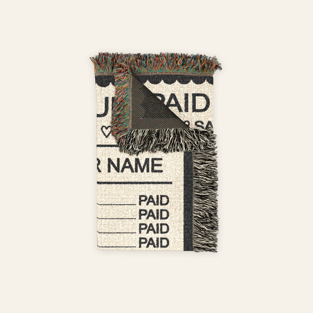 Paid In Full: Salvation Through Jesus Christ - Personalized Woven Blanket