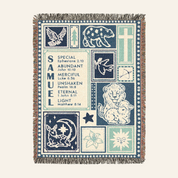 Christian Patchwork & Bible Verses For Babies - Personalized Woven Blanket