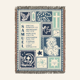 Christian Patchwork & Bible Verses For Babies - Personalized Woven Blanket