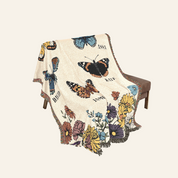 Personalized Family Garden Birth Month Butterfly Woven Blanket