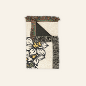 Birth Flower & Butterfly Faith Cross Keepsake Woven Blanket