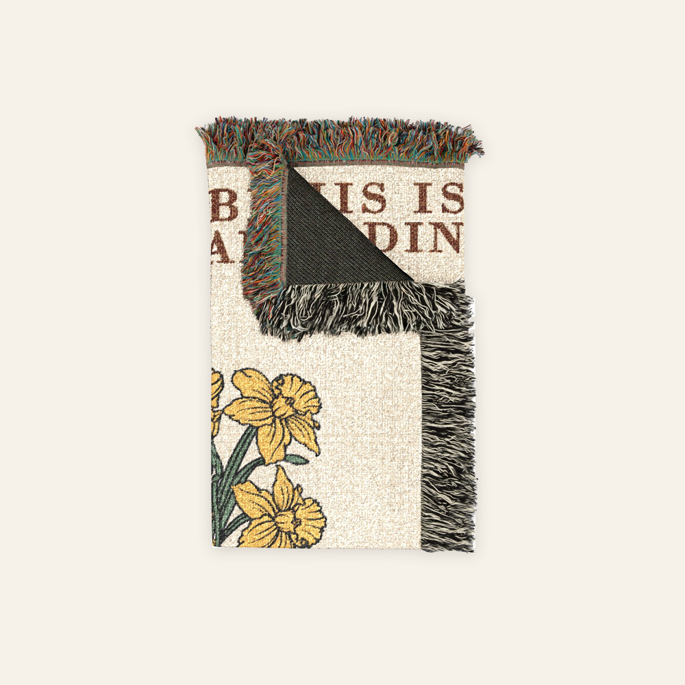 Personalized Scripture Name & Birth Flower Bible Reading Woven Blanket