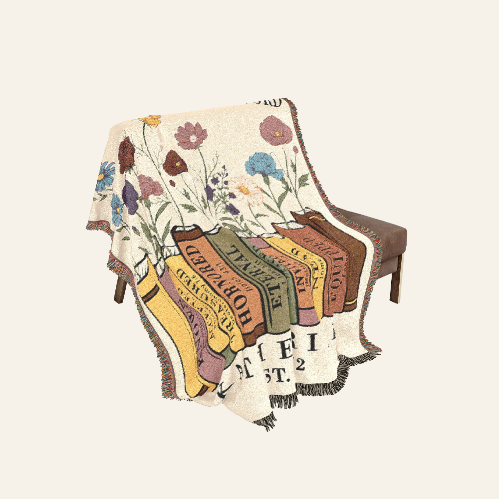 Personalized Flourish in His Word Scripture Woven Blanket