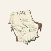 Personalized God Says I Am Dinosaur Scripture Woven Blanket