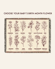 God Says I Am: Little Cowboy, Birth Flower & Scripture Affirmations - Personalized Woven Blanket