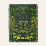 Personalized Zodiac Signs Frog Woven Blanket Gift – Until We Croak
