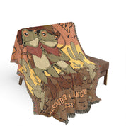Personalized Couple Western Frog Cowboy Woven Blanket