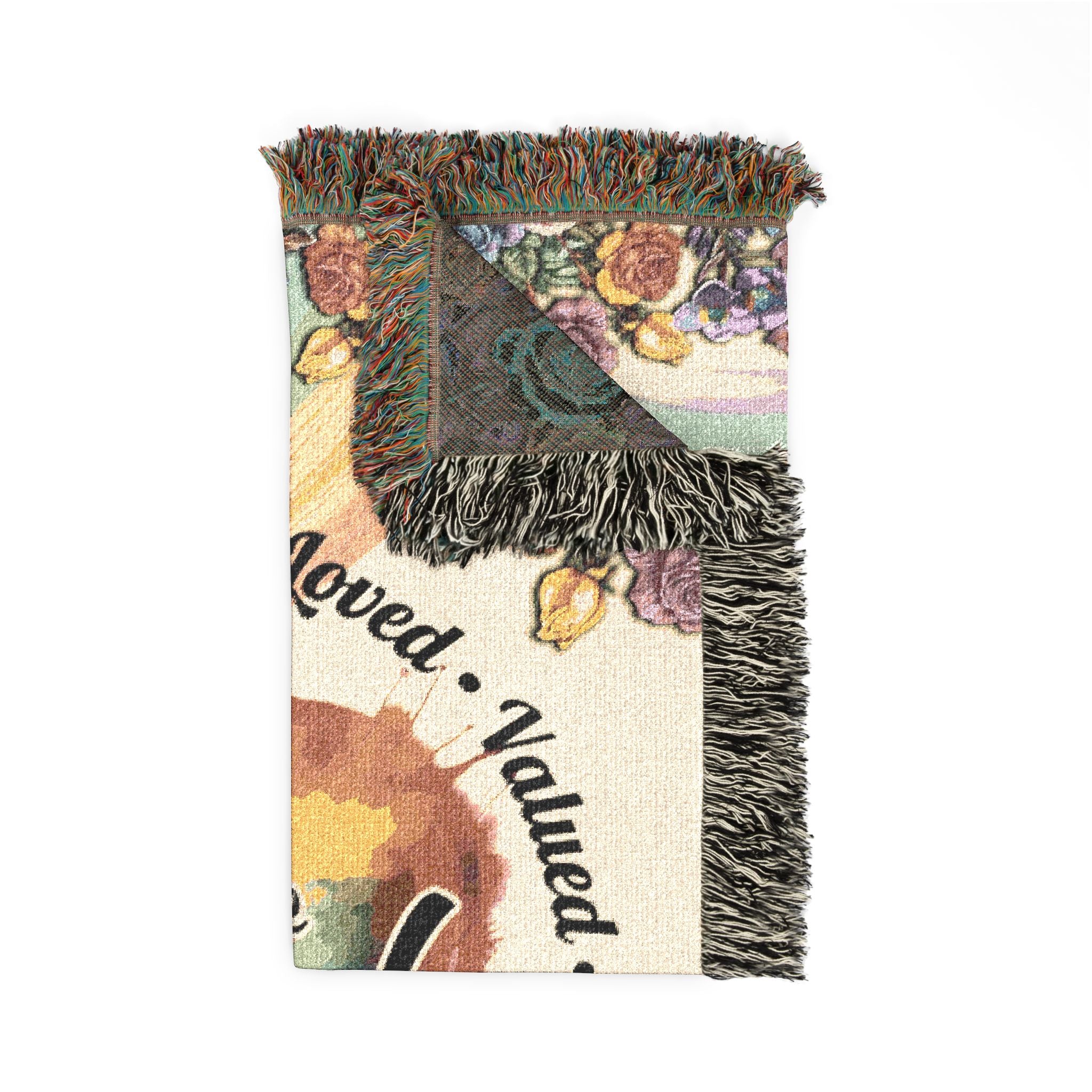 You Are Enough Heart Woven Blanket