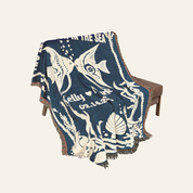 Personalized Sea Fish Couple Ocean Theme Woven Blanket
