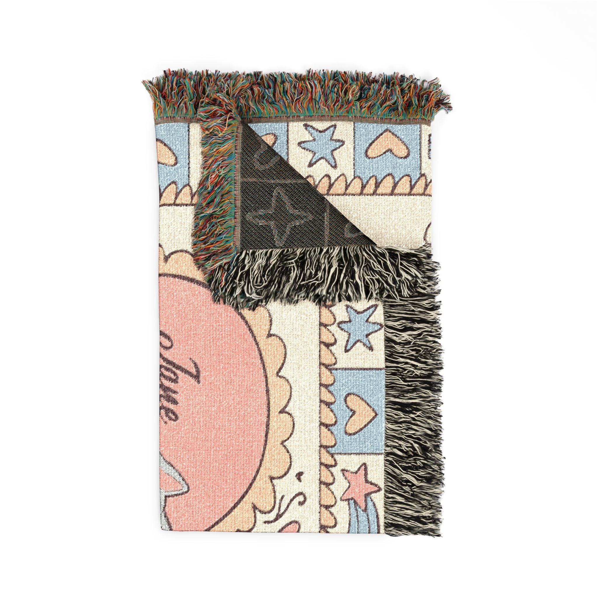 Custom Love-Story Woven Blanket: Cat Edition
