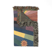 California Sunlight - Retro 1970s Wildflower Meadow Woven Blanket