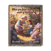 Plant Seeds Of Kindness Woven Blanket