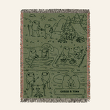Personalized Frog Great Outdoors Woven Blanket Gift for Couples