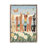 Be Kind Hands Woven Blanket