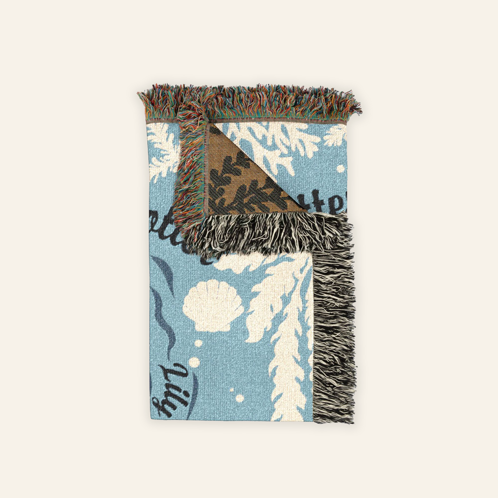 Personalized Mother Daughter Otter Woven Blanket