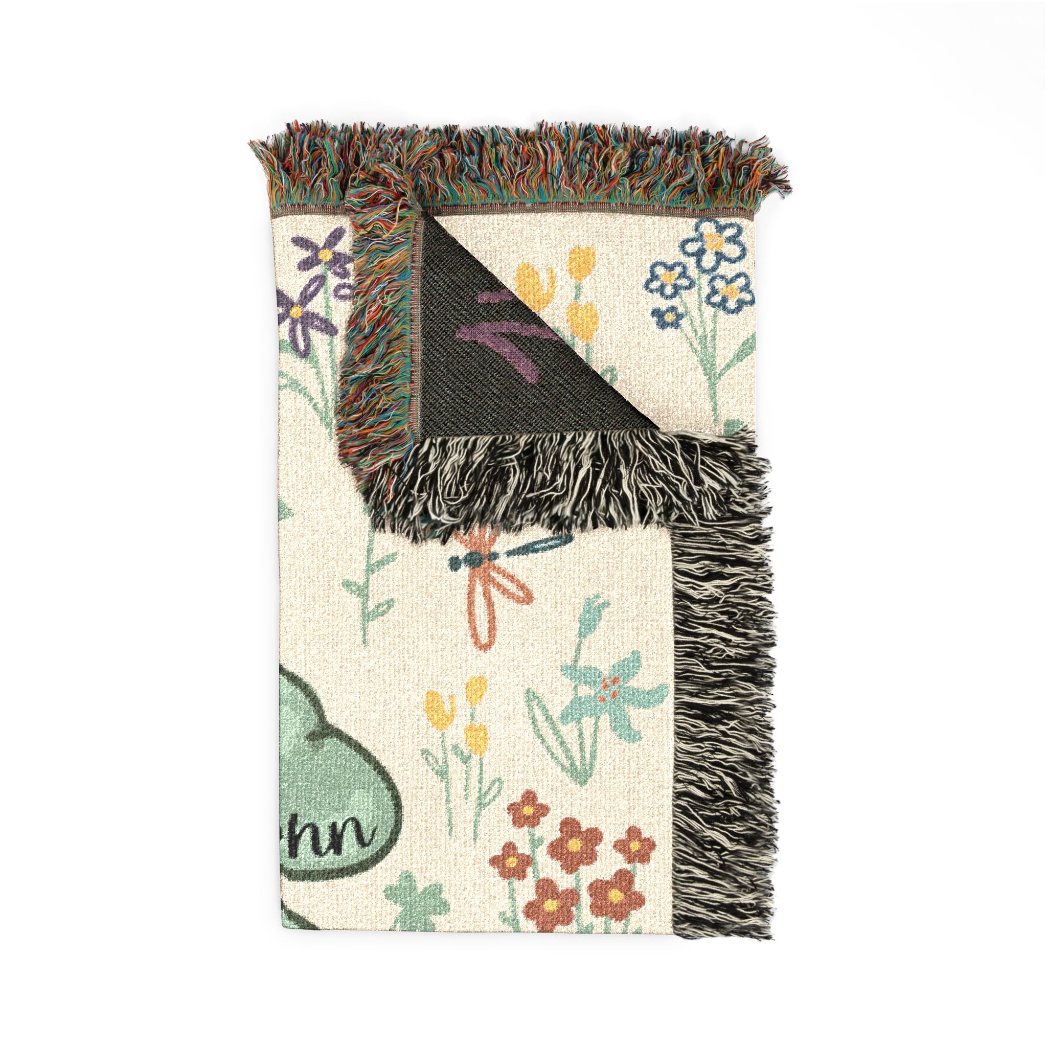 Personalized Lucky Ladybug Couple Woven Blanket