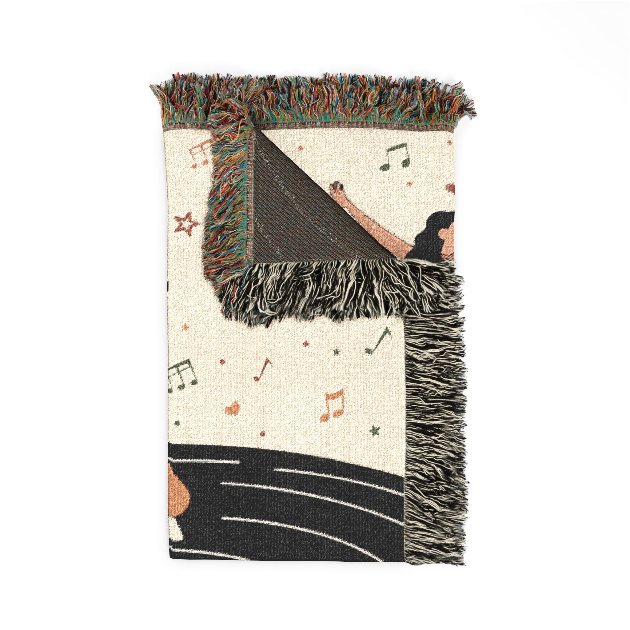 Personalized Vinyl Records Couple Woven Blanket