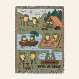 Personalized Frog Outdoor Adventure Woven Blanket Gift – Until We Croak