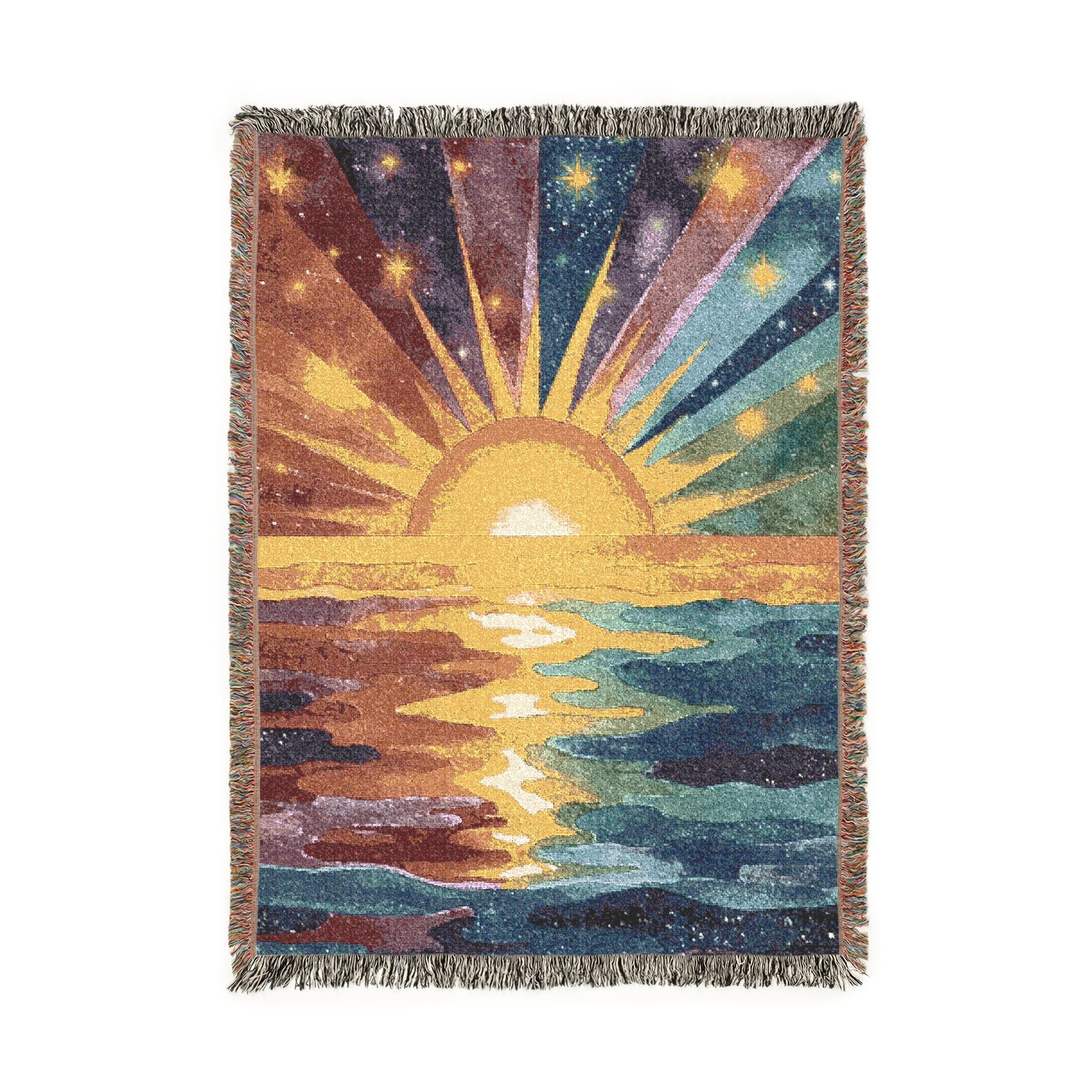 Wrapped in Forever - A Sunset Memory Woven Blanket