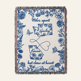 Personalized Miles Apart Close at Heart State Woven Blanket Gift