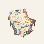 Personalized State To State Flower Month Woven Blanket