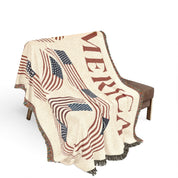 America 250th Anniversary Patriotic Woven Blanket