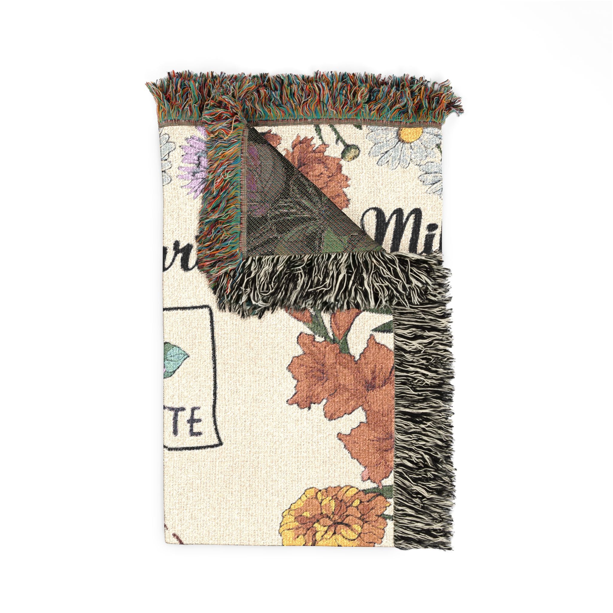 Personalized State To State Flower Month Woven Blanket