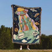 Personalized Alien State Custom Woven Blanket