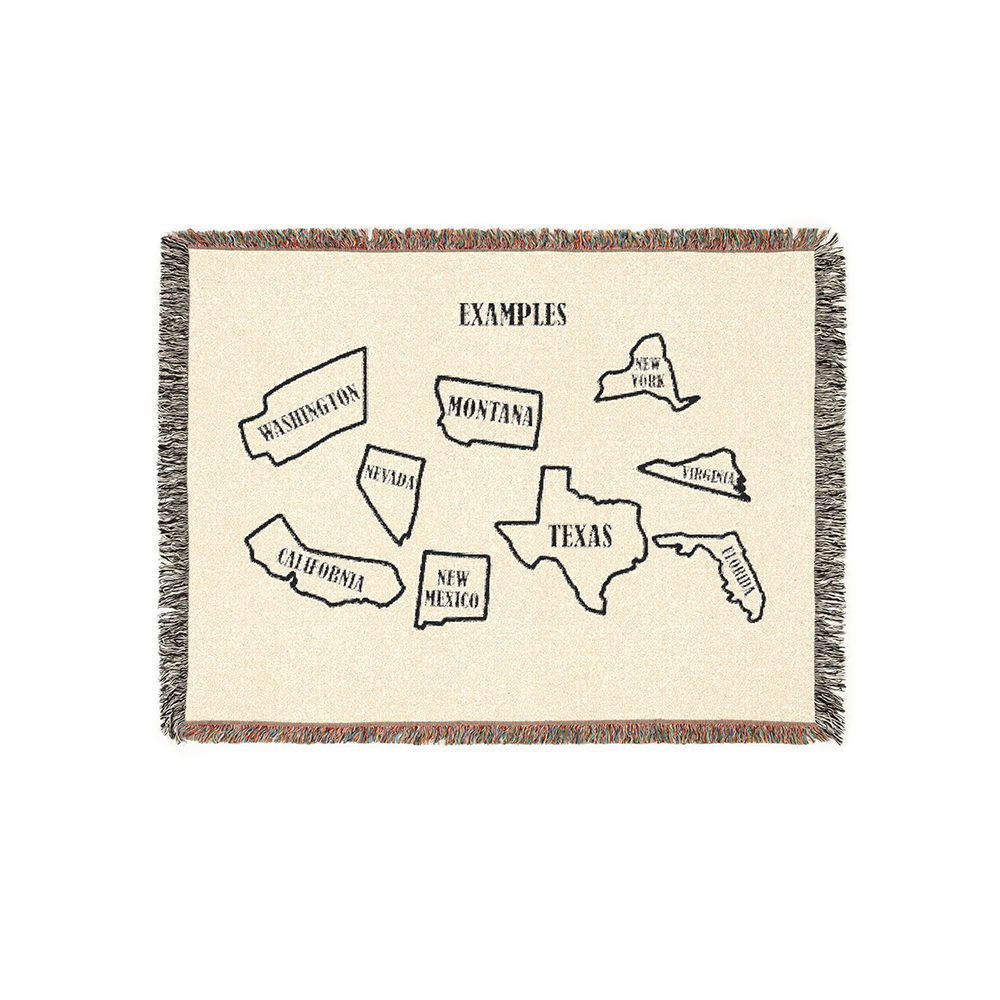 Personalized Alien State Custom Woven Blanket