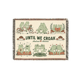 Personalized Couple Frog Together 1 Woven Blanket