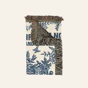 Personalized Reading and Praying Blue Toile Scripture Retired Woven Blanket