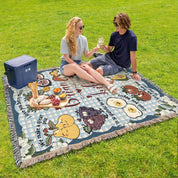 Personalized Picnic Couple Love Words Woven Blanket