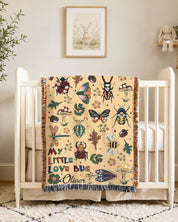 Personalized My Little Love Bug Woven Blanket