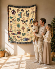 Personalized My Little Love Bug Woven Blanket