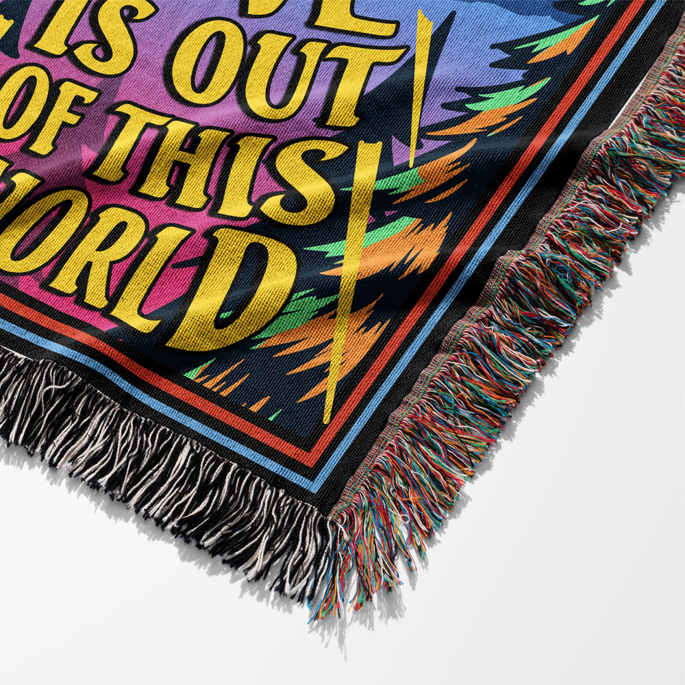 Personalized Alien Couple Woven Blanket