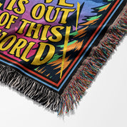 Personalized Alien Couple Woven Blanket