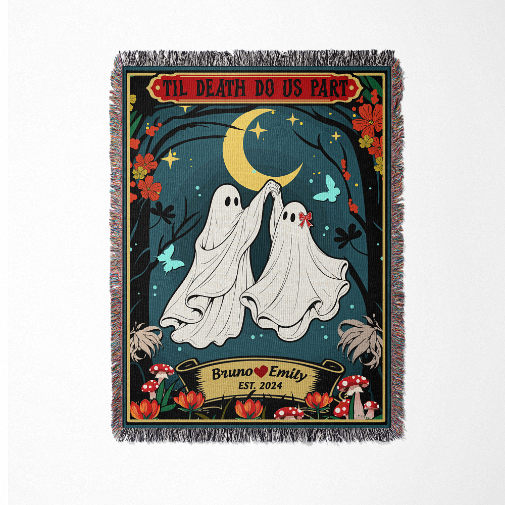 Personalized Ghost Dance Couple Woven Blanket