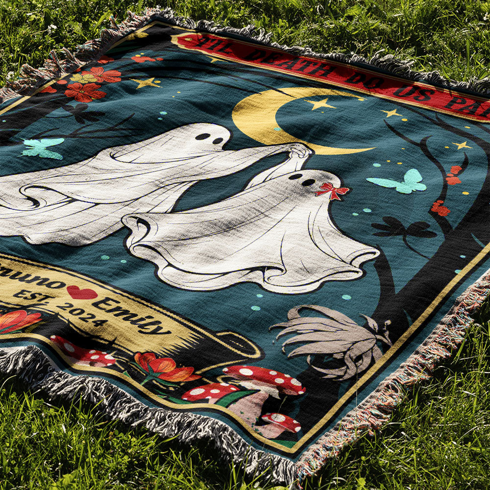 Personalized Ghost Dance Couple Woven Blanket