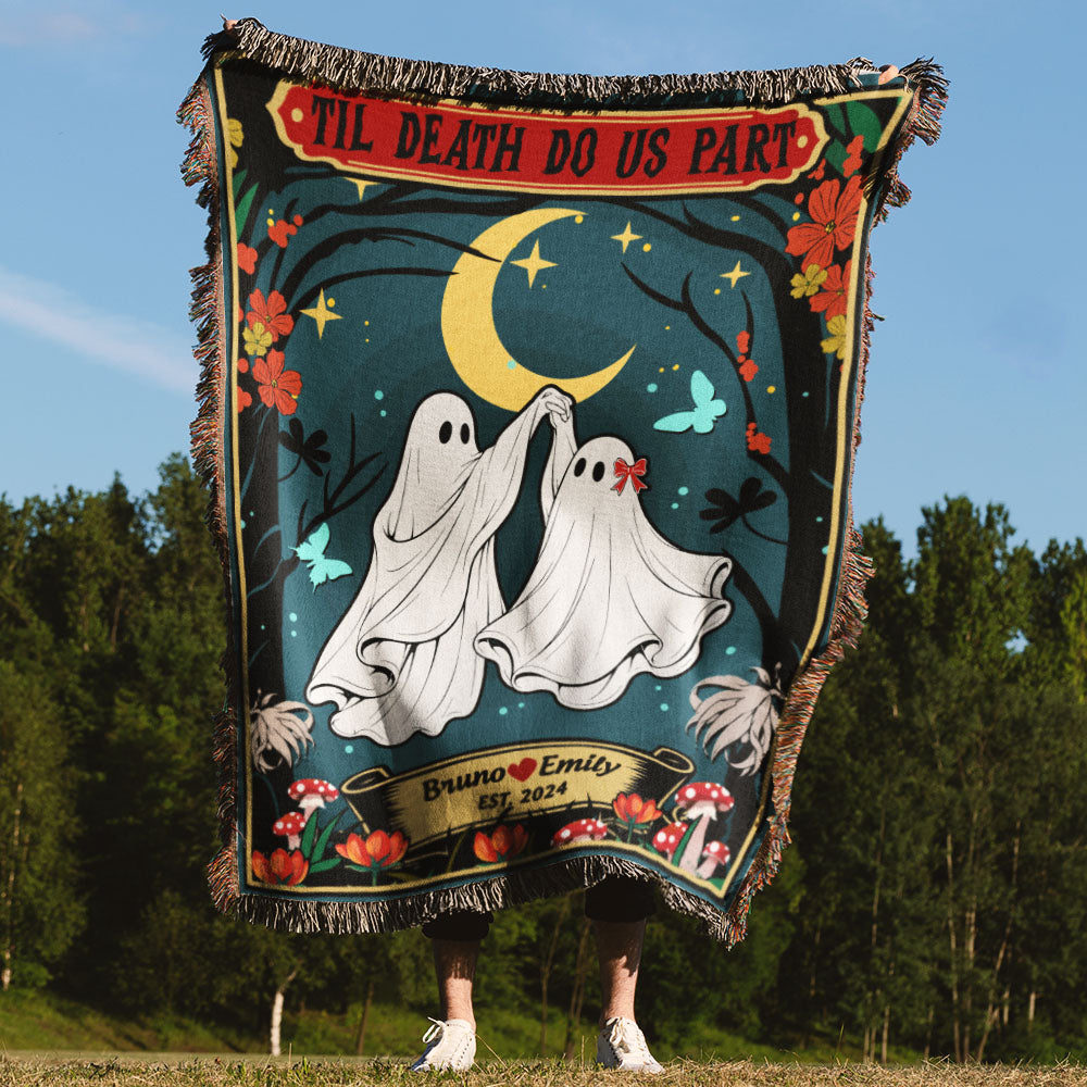 Personalized Ghost Dance Couple Woven Blanket