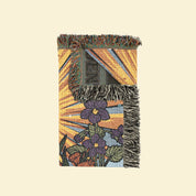Personalized Family Birth Flower Vintage Retro Woven Blanket