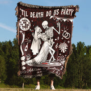 Personalized Party Skeleton Couple Woven Blanket