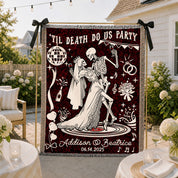 Personalized Party Skeleton Couple Woven Blanket